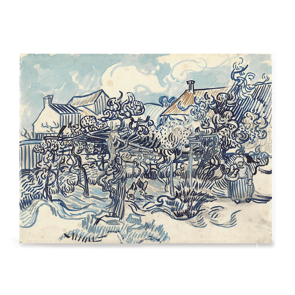Ezposterprints - Old Vineyard With Peasant Woman | Van Gogh Art Reproduction