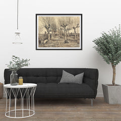 Ezposterprints - Pollard Birches | Van Gogh Art Reproduction - 32x24 ambiance display photo sample