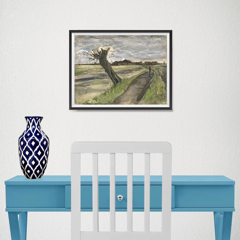 Ezposterprints - Pollard Willow | Van Gogh Art Reproduction - 16x12 ambiance display photo sample