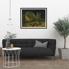 Ezposterprints - Still Life With Brass Cauldron And Jug | Van Gogh Art Reproduction - 32x24 ambiance display photo sample