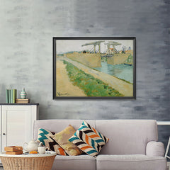 Ezposterprints - The Langlois Bridge | Van Gogh Art Reproduction - 48x36 ambiance display photo sample
