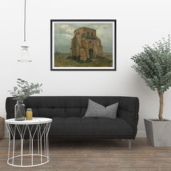Ezposterprints - The Old Church Tower At Nuenen | Van Gogh Art Reproduction - 32x24 ambiance display photo sample