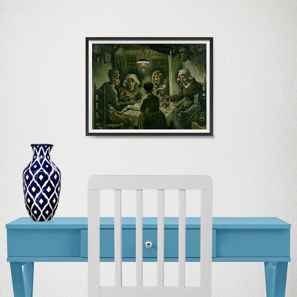 Ezposterprints - The Potato Eaters | Van Gogh Art Reproduction - 16x12 ambiance display photo sample