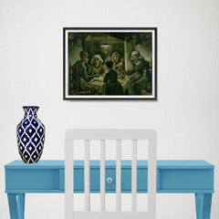 Ezposterprints - The Potato Eaters | Van Gogh Art Reproduction - 16x12 ambiance display photo sample