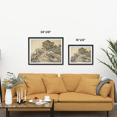 Ezposterprints - The Rock Of Montmajour With Pine Trees | Van Gogh Art Reproduction ambiance display photo sample