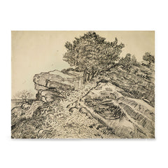 Ezposterprints - The Rock Of Montmajour With Pine Trees | Van Gogh Art Reproduction