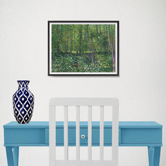 Ezposterprints - Trees And Undergrowth | Van Gogh Art Reproduction - 16x12 ambiance display photo sample