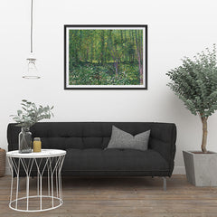 Ezposterprints - Trees And Undergrowth | Van Gogh Art Reproduction - 32x24 ambiance display photo sample