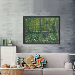 Ezposterprints - Trees And Undergrowth | Van Gogh Art Reproduction - 48x36 ambiance display photo sample