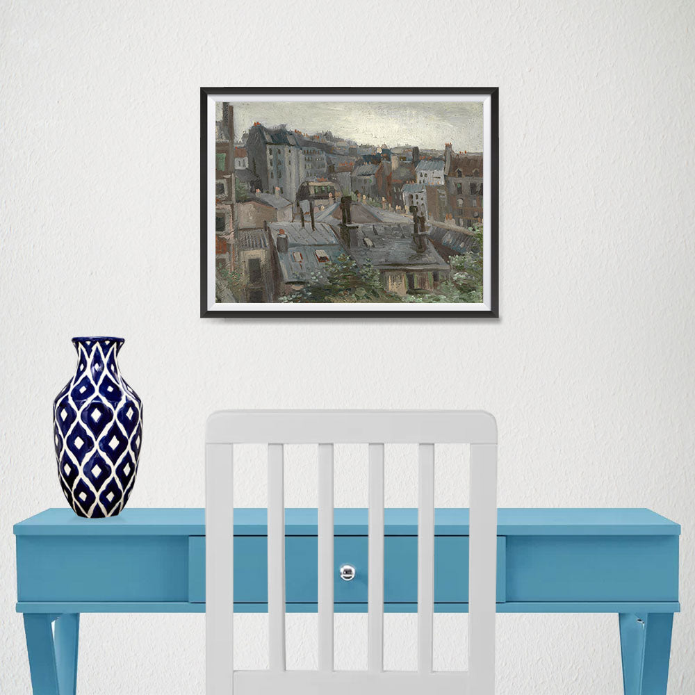 Ezposterprints - View From Vincents Studio | Van Gogh Art Reproduction - 16x12 ambiance display photo sample