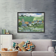 Ezposterprints - View Of Auvers | Van Gogh Art Reproduction - 48x36 ambiance display photo sample