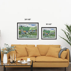 Ezposterprints - View Of Auvers | Van Gogh Art Reproduction ambiance display photo sample
