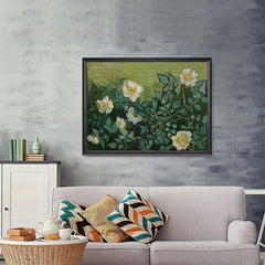 Ezposterprints - Wild Roses | Van Gogh Art Reproduction - 48x36 ambiance display photo sample
