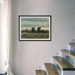 Ezposterprints - Women On The Peat Moor | Van Gogh Art Reproduction - 24x18 ambiance display photo sample