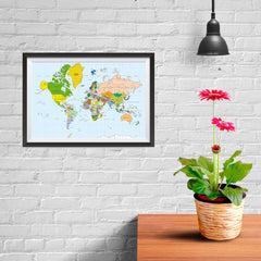Ezposterprints - Classic World Map - Mercator projection - 12x08 ambiance display photo sample