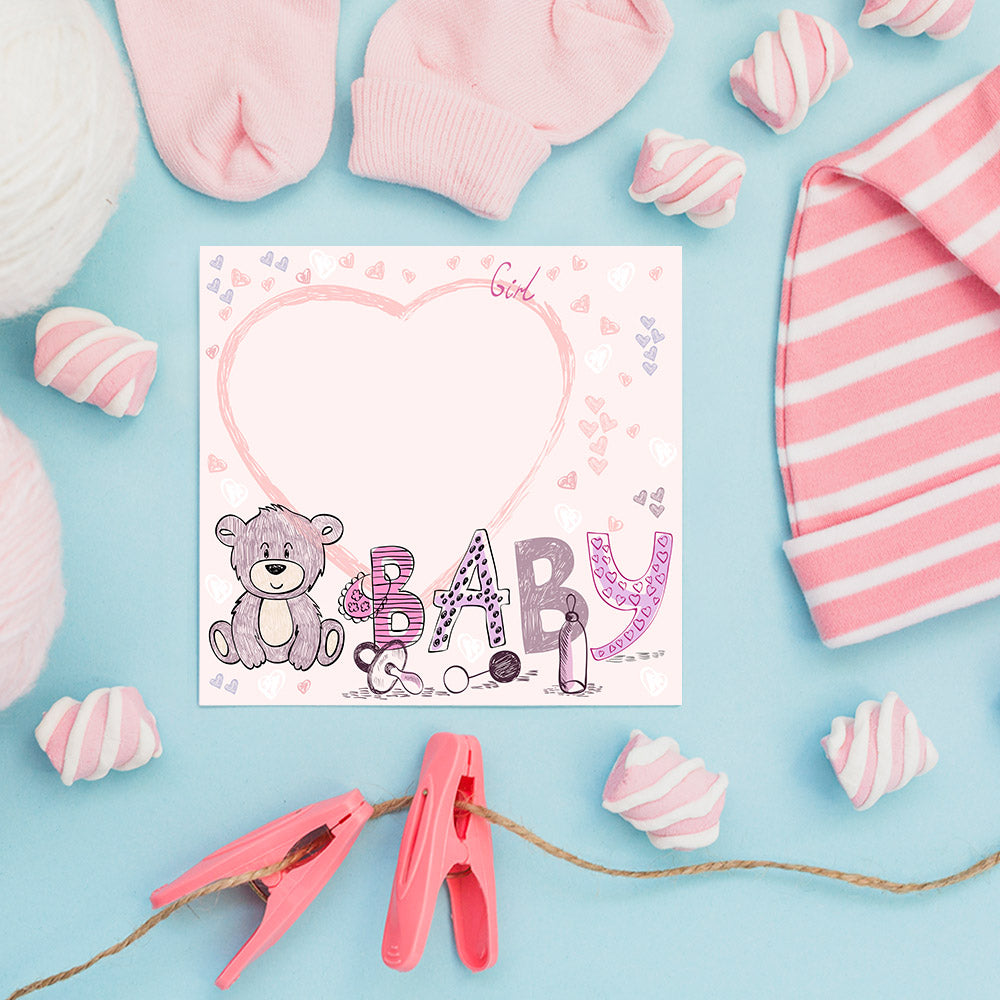 Baby Bear for Girls, Baby Shower Decoration Poster ambiance display photo sample