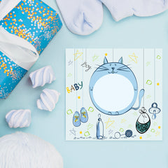 Baby Cat for Boys, Baby Shower Decoration Poster ambiance display photo sample