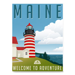 Ezposterprints - Retro Travel Poster Series: MAINE,US
