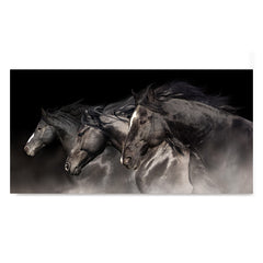 High quality 3 Blacks, Elegant Black White Red Sport Horses poster prints