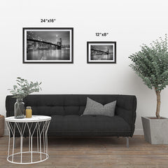 Ezposterprints - Brooklyn Bridge in Black and White ambiance display photo sample