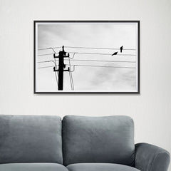 Ezposterprints - Birds On Wires - 24x16 ambiance display photo sample
