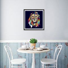 Ezposterprints - The Lion - Cubism - 16x16 ambiance display photo sample