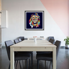 Ezposterprints - The Lion - Cubism - 32x32 ambiance display photo sample