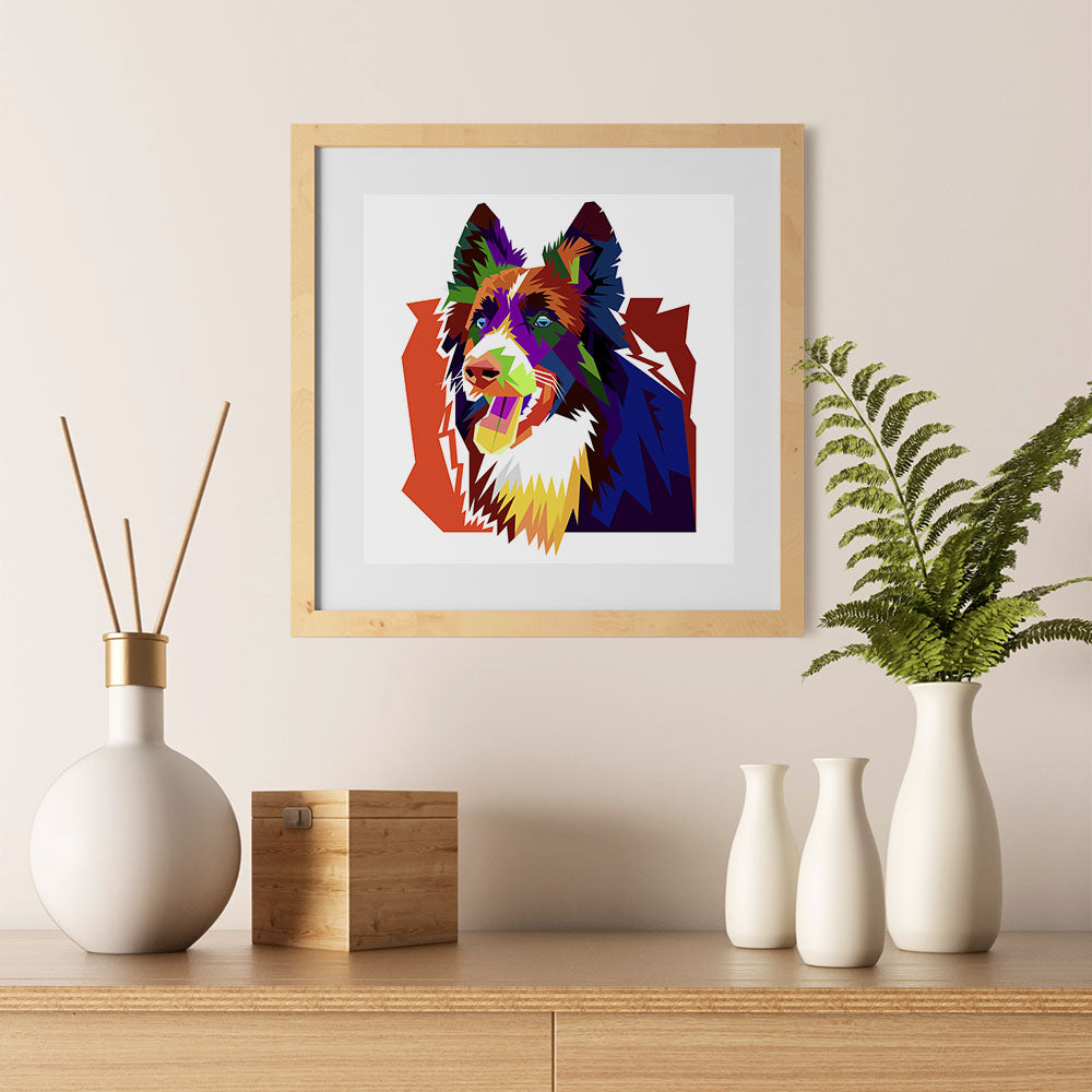 Ezposterprints - The Wolf - Cubism - 12x12 ambiance display photo sample