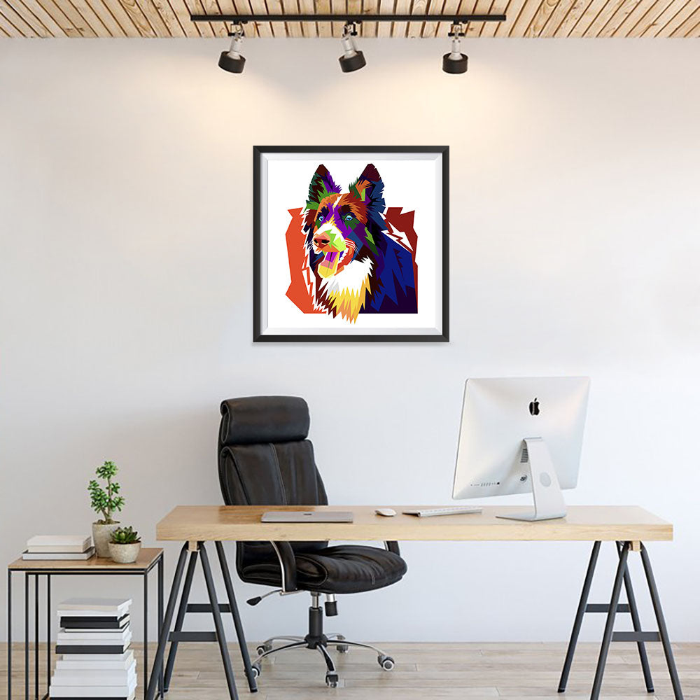 Ezposterprints - The Wolf - Cubism - 24x24 ambiance display photo sample