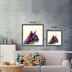 Ezposterprints - Cartoon Cat | Cubism Pop Art Design Colorful Animals ambiance display photo sample