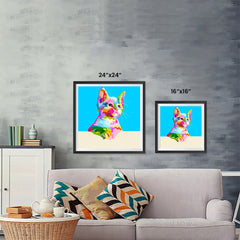 Ezposterprints - Cute Kitten | Cubism Pop Art Design Colorful Animals ambiance display photo sample