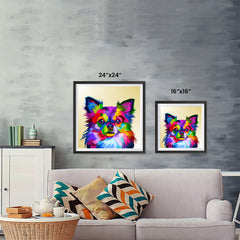 Ezposterprints - Little Dog | Cubism Pop Art Design Colorful Animals ambiance display photo sample