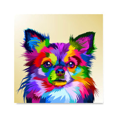 Ezposterprints - Little Dog | Cubism Pop Art Design Colorful Animals