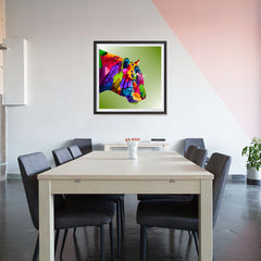 Ezposterprints - Tiger | Cubism Pop Art Design Colorful Animals - 32x32 ambiance display photo sample
