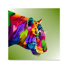 Ezposterprints - Tiger | Cubism Pop Art Design Colorful Animals