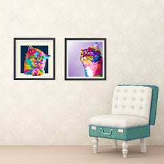 Ezposterprints - Lion | Cubism Pop Art Design Colorful Animals general ambiance photo sample
