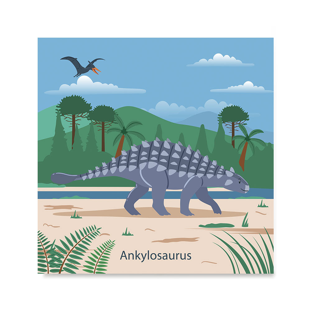 Ezposterprints - Ankylosaurus - Prehistoric Animals, Dinosaur Illustrations Series