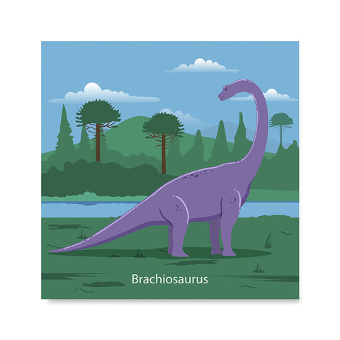 Ezposterprints - Brachiosaurus - Prehistoric Animals, Dinosaur Illustrations Series