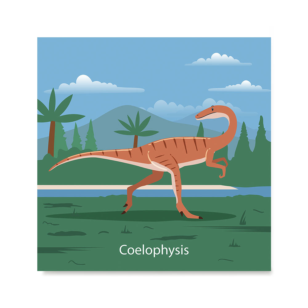 Ezposterprints - Coelophysis - Prehistoric Animals, Dinosaur Illustrations Series