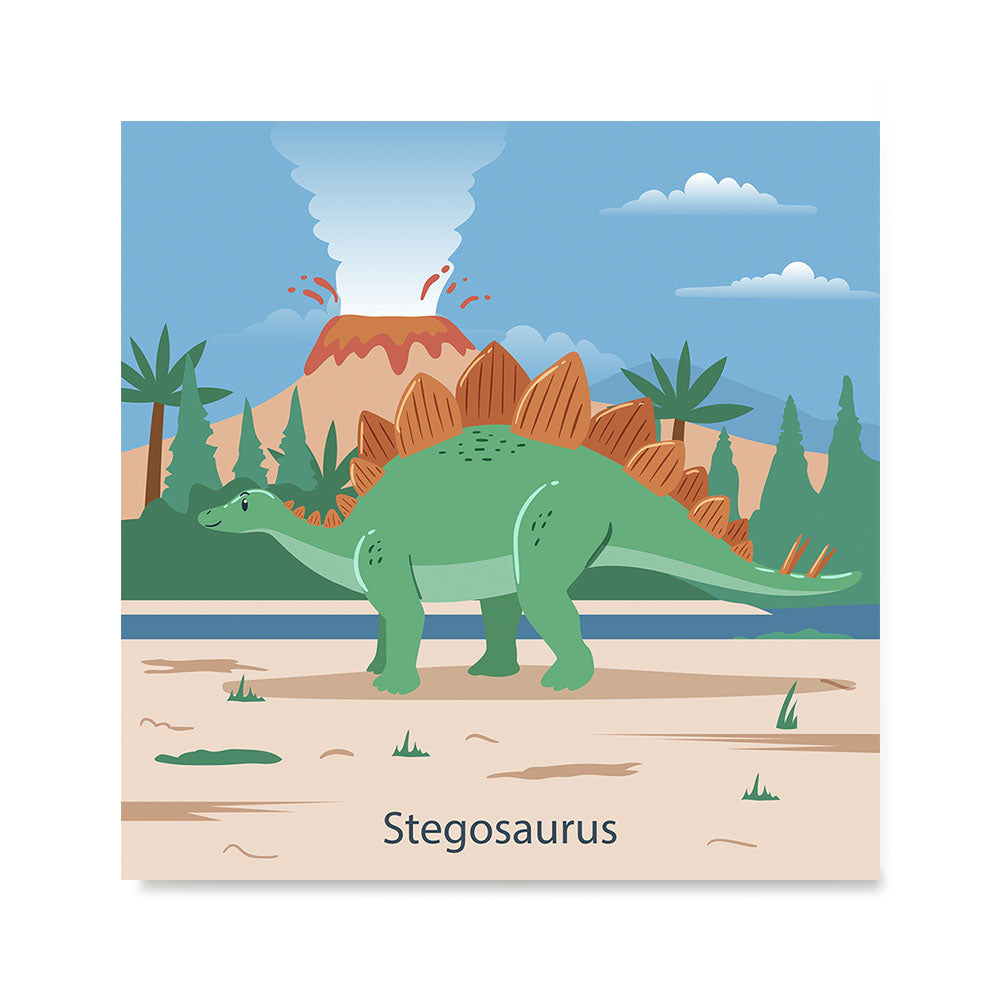Ezposterprints - Stegosaurus - Prehistoric Animals, Dinosaur Illustrations Series