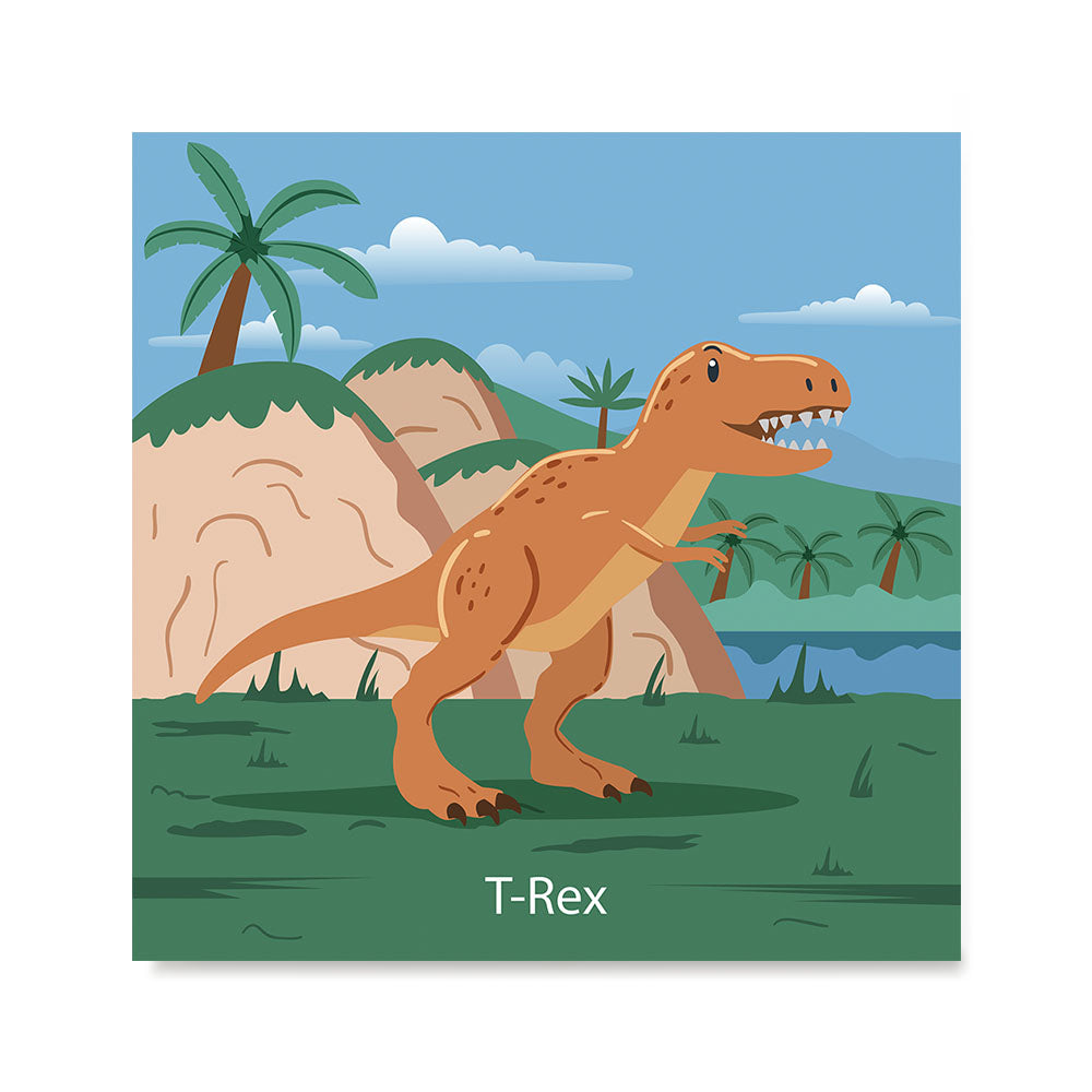 Ezposterprints - T-Rex - Prehistoric Animals, Dinosaur Illustrations Series