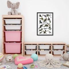 Ezposterprints - Aquatic Dinosaurs - The World's Dinosaur Families Posters Collection - 16x24 ambiance display photo sample