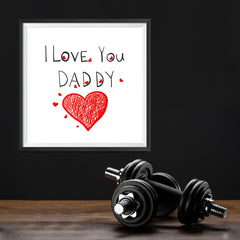 Ezposterprints - I Love You Dad | Father's Day Posters - 12x12 ambiance display photo sample