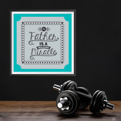 Ezposterprints - My Father is a Walking Miracle | Father's Day Posters - 12x12 ambiance display photo sample