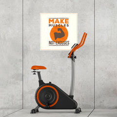 Ezposterprints - Make Muscles Not Excuses | GYM Motivation Quotes - 24x24 ambiance display photo sample