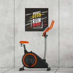 Ezposterprints - Worry Less Run More, Keep Moving | GYM Motivation Quotes - 24x24 ambiance display photo sample