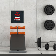 Ezposterprints - Stop Wishing Start Doing | GYM Motivation Quotes - 16x16 ambiance display photo sample