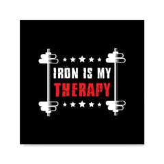 Ezposterprints - Iron is My Therapy | GYM Motivation Quotes