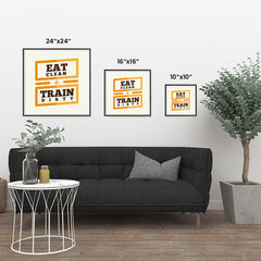 Ezposterprints - Eat Clean Train Dirty | GYM Motivation Quotes ambiance display photo sample