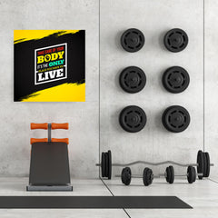 Ezposterprints - Take Care of Your Body | GYM Motivation Quotes - 32x32 ambiance display photo sample